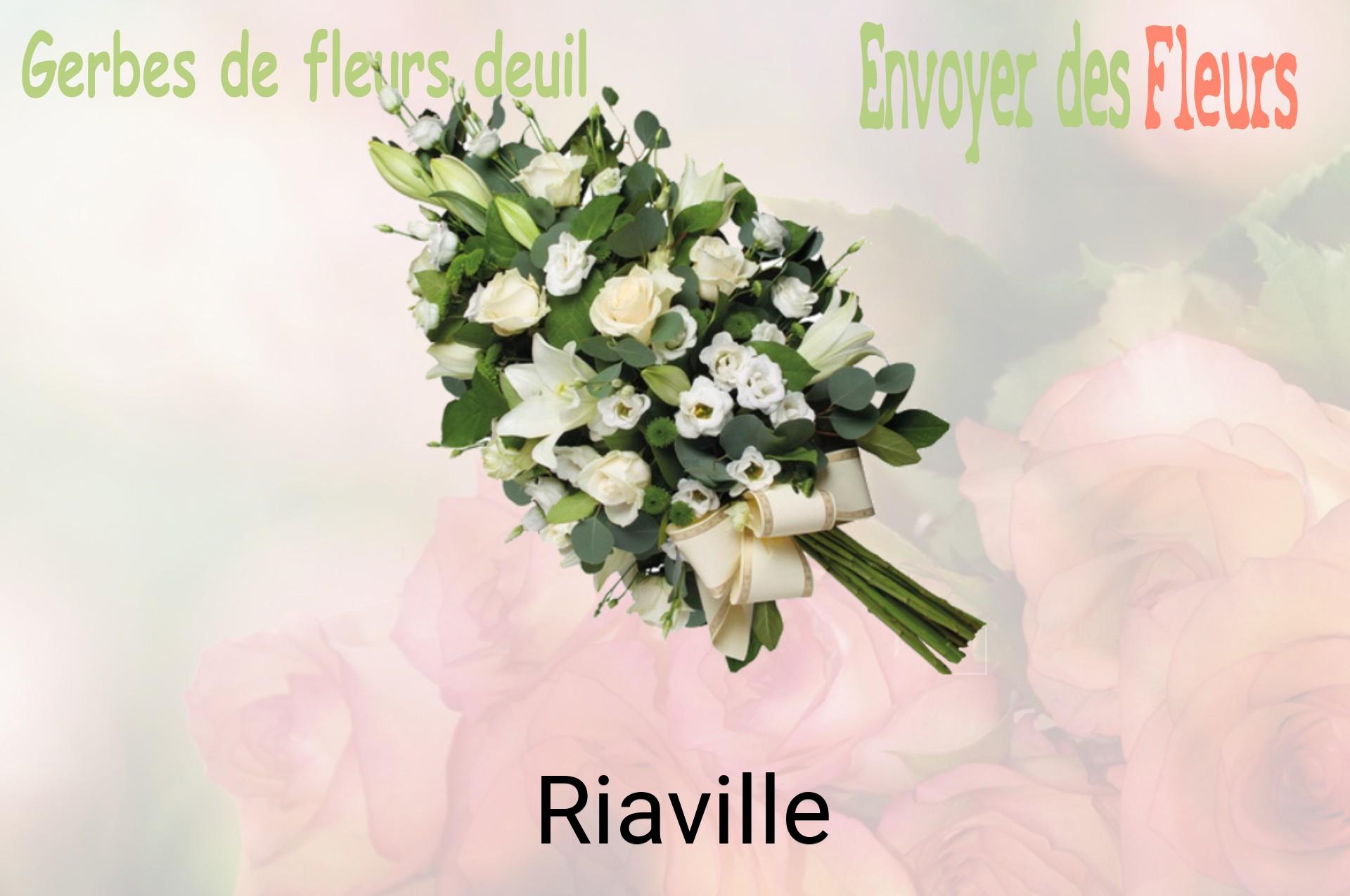 Gerbe de fleurs de deuil livrée à Riaville